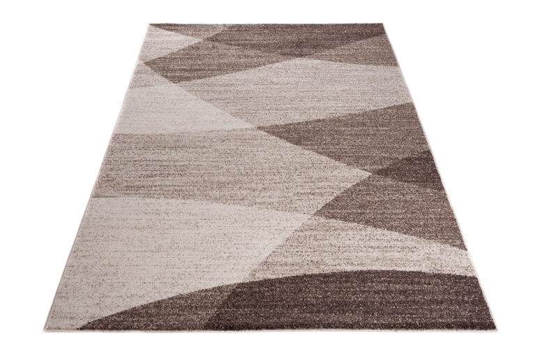 Tapis Sari Marron Beige Géométrique