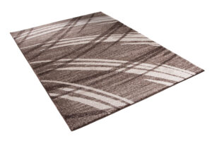 Tapis Sari Marron Clair Rayé