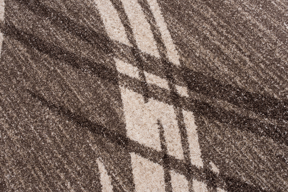 Tapis Sari Marron Clair Rayé