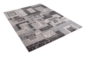 Tapis Sari Anthracite Ethnique