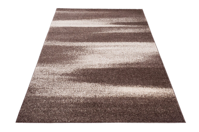 Tapis Sari Marron Clair Abstrait