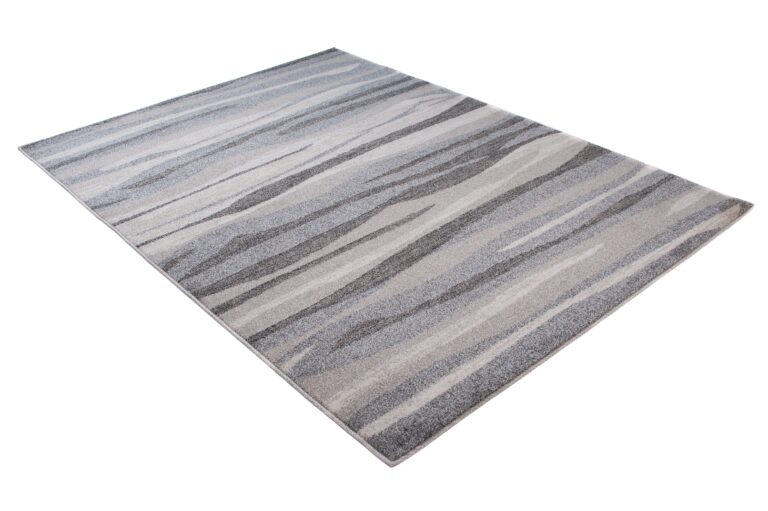 Tapis Sari Gris Beige Ondes
