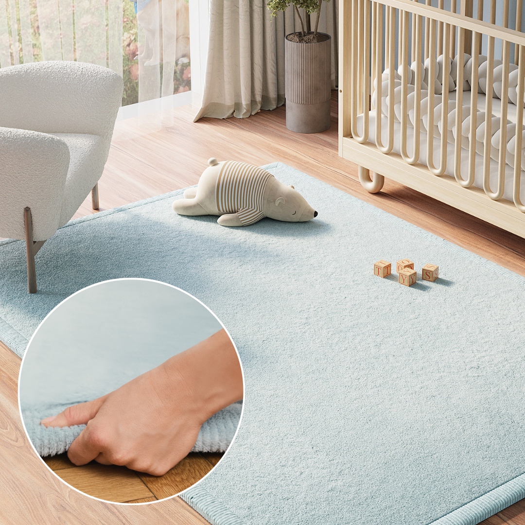 Tapis Enfant Fluffin Bleu