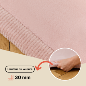 Tapis Enfant Fluffin Rond Rose