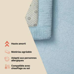 Tapis Enfant Fluffin Rond Gris Foncé