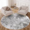 Tapis Crystal Rond Gris Clair Marbre