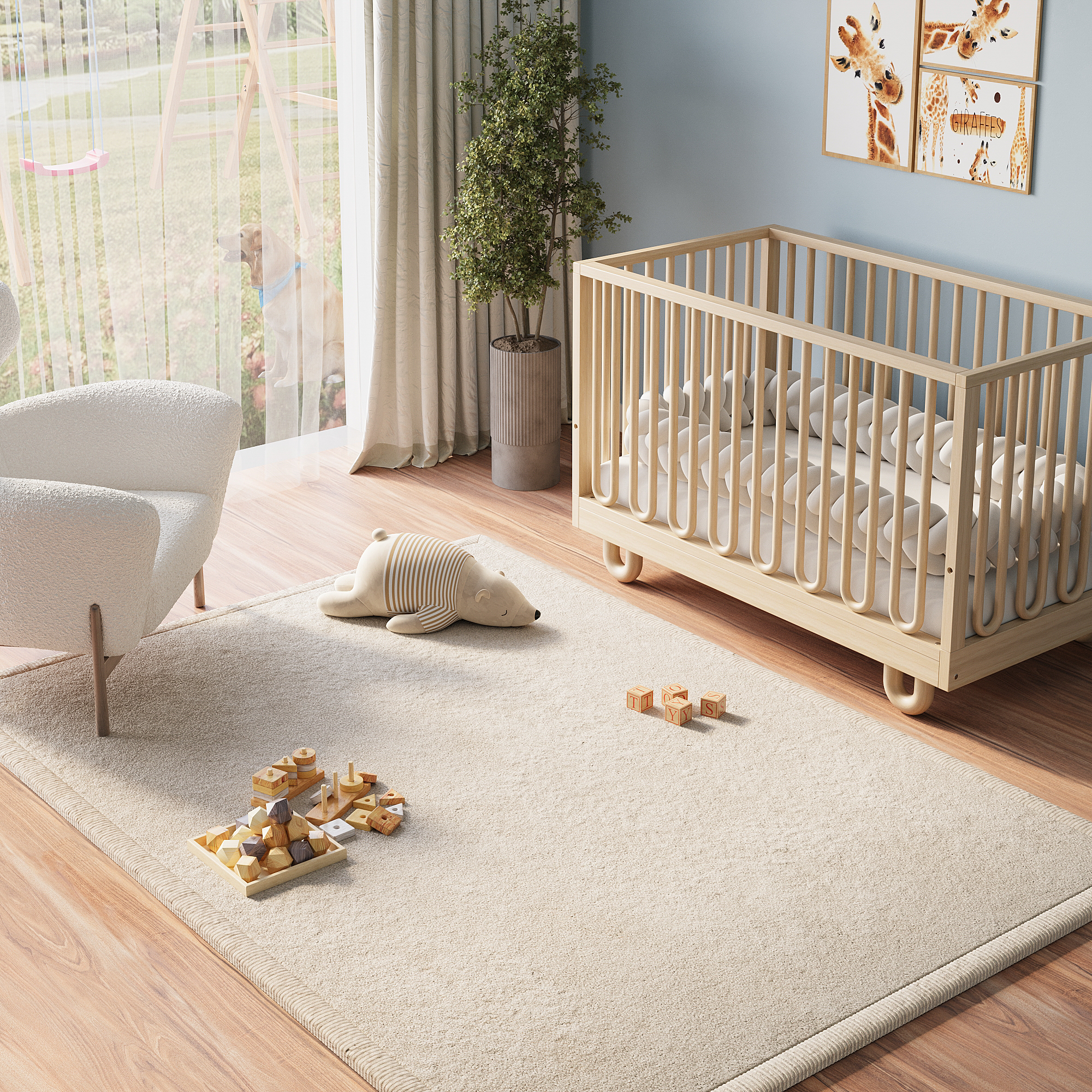 Tapis Enfant Fluffin Beige