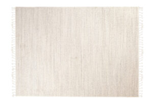 Tapis Sari avec Franges Crème Clair