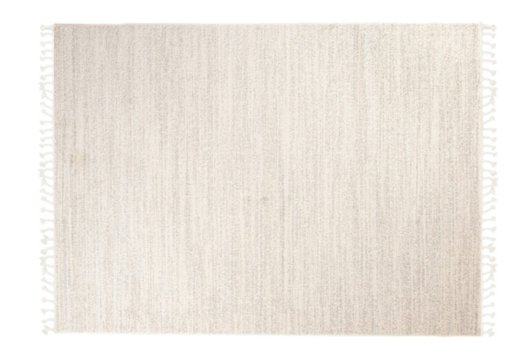 Tapis Sari avec Franges Crème Clair