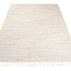Tapis Sari avec Franges Crème Clair