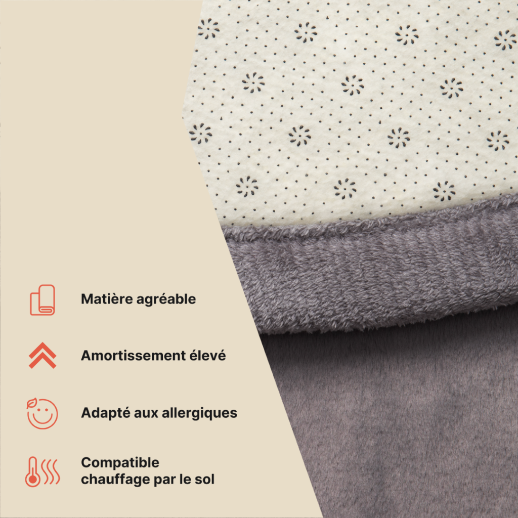 Tapis Enfant Fluffin Rond Gris Foncé