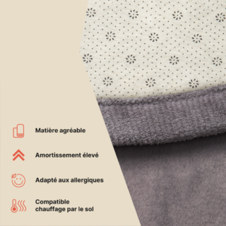 Tapis Enfant Fluffin Rond Gris Foncé
