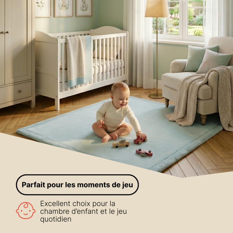 Tapis Enfant Fluffin Rond Beige