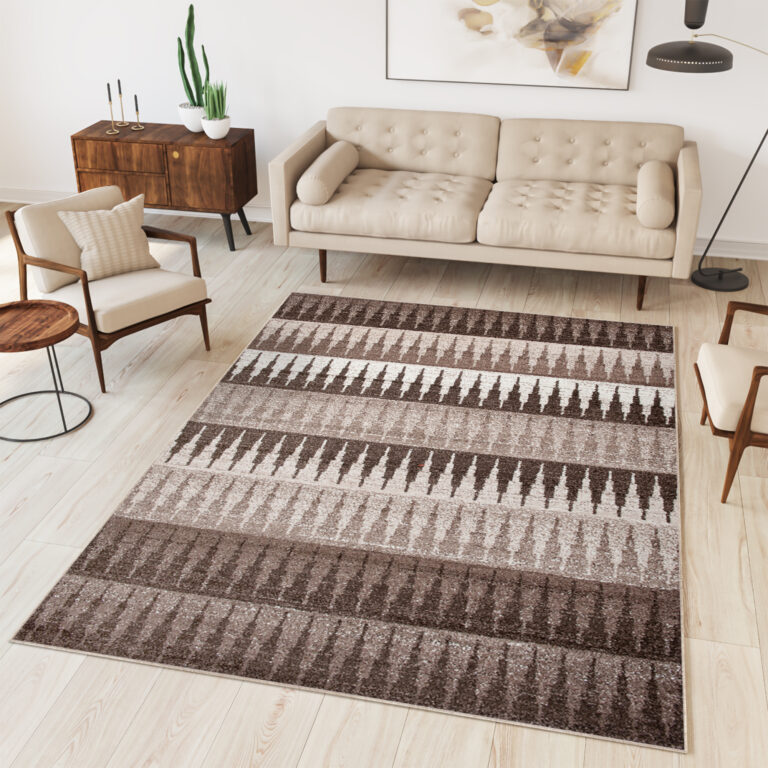 Tapis Sari Beige Géométrique