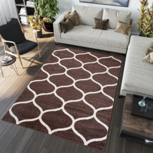 Tapis Sari Marron Treillis