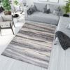 Tapis Sari Gris Beige Ondes