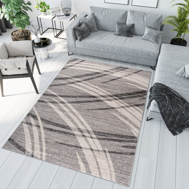 Tapis Sari Gris Lignes
