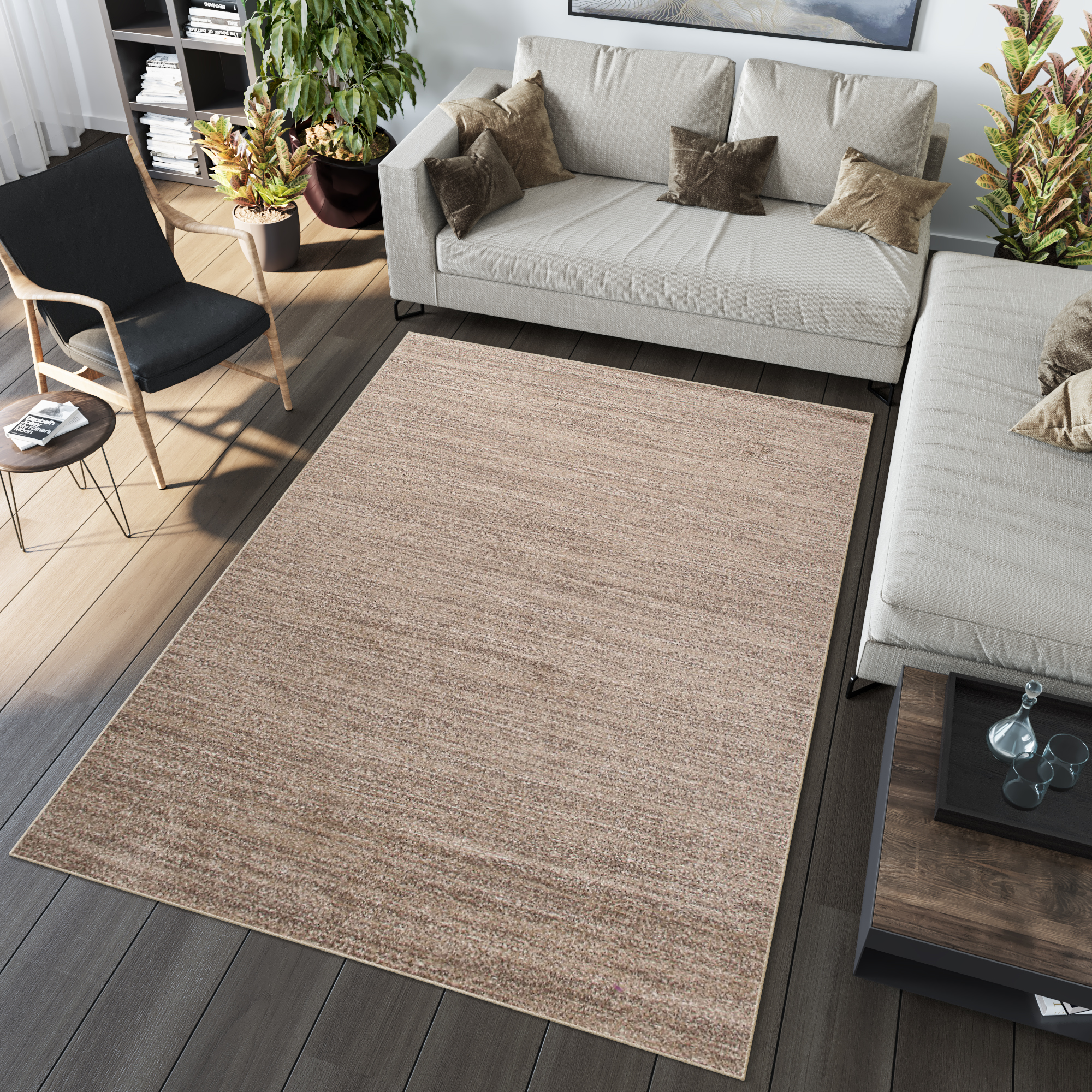 Tapis Sari Beige Mélangé