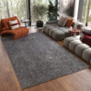 Tapis Noyan Gris Moderne Antidérapant