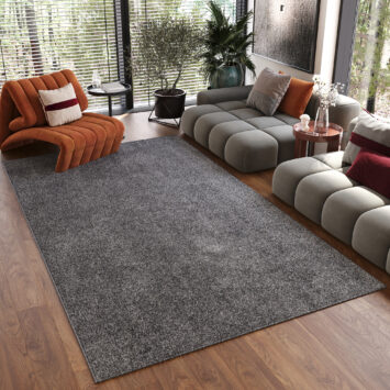 Tapis Noyan Gris Moderne Antidérapant