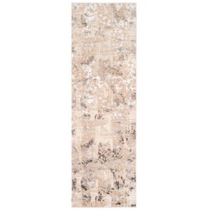 Tapis de Couloir Crystal Beige Gris Abstrait