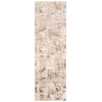 Tapis de Couloir Crystal Beige Gris Abstrait