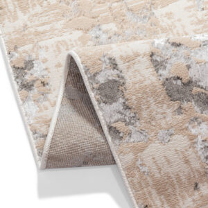 Tapis de Couloir Crystal Beige Gris Abstrait