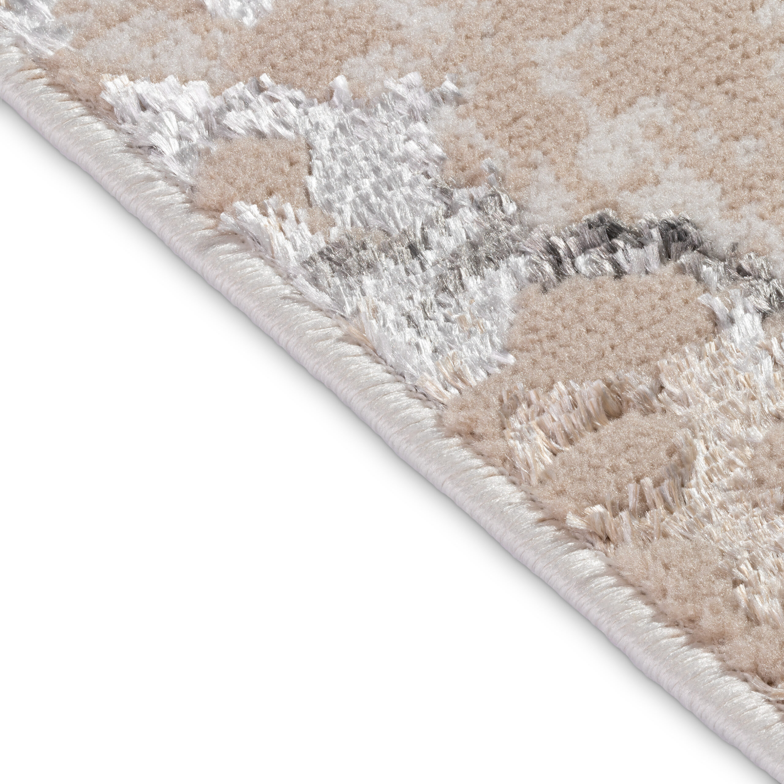 Tapis de Couloir Crystal Beige Gris Abstrait