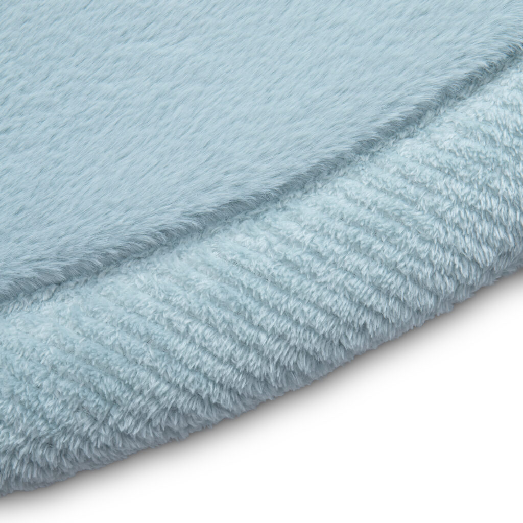 Tapis Enfant Fluffin Rond Bleu
