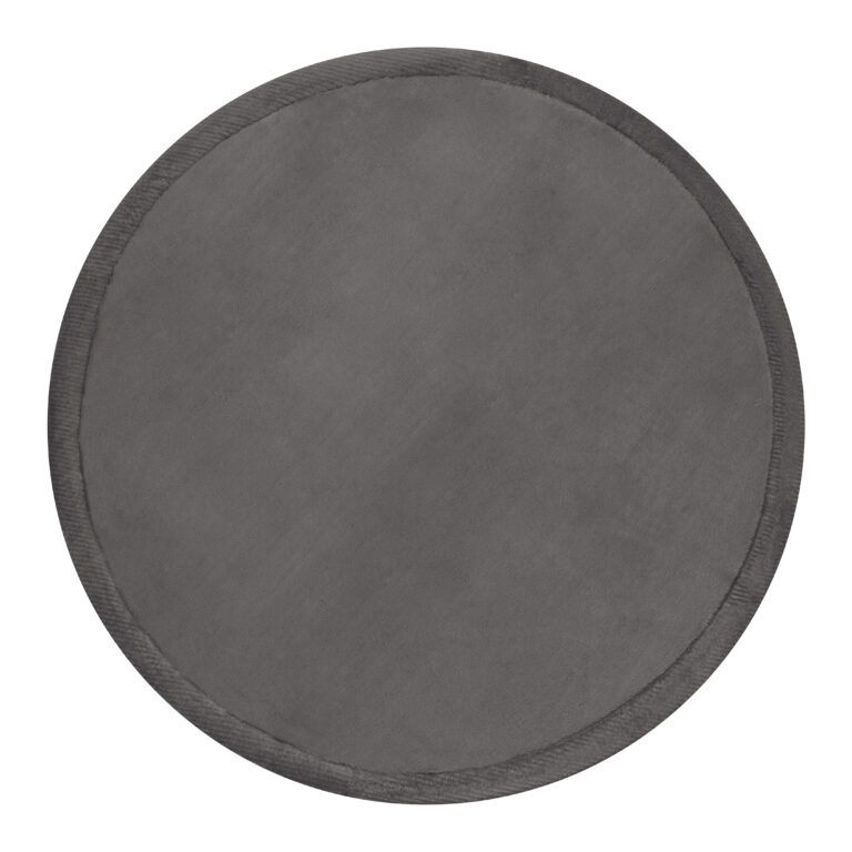 Tapis Enfant Fluffin Rond Gris Foncé