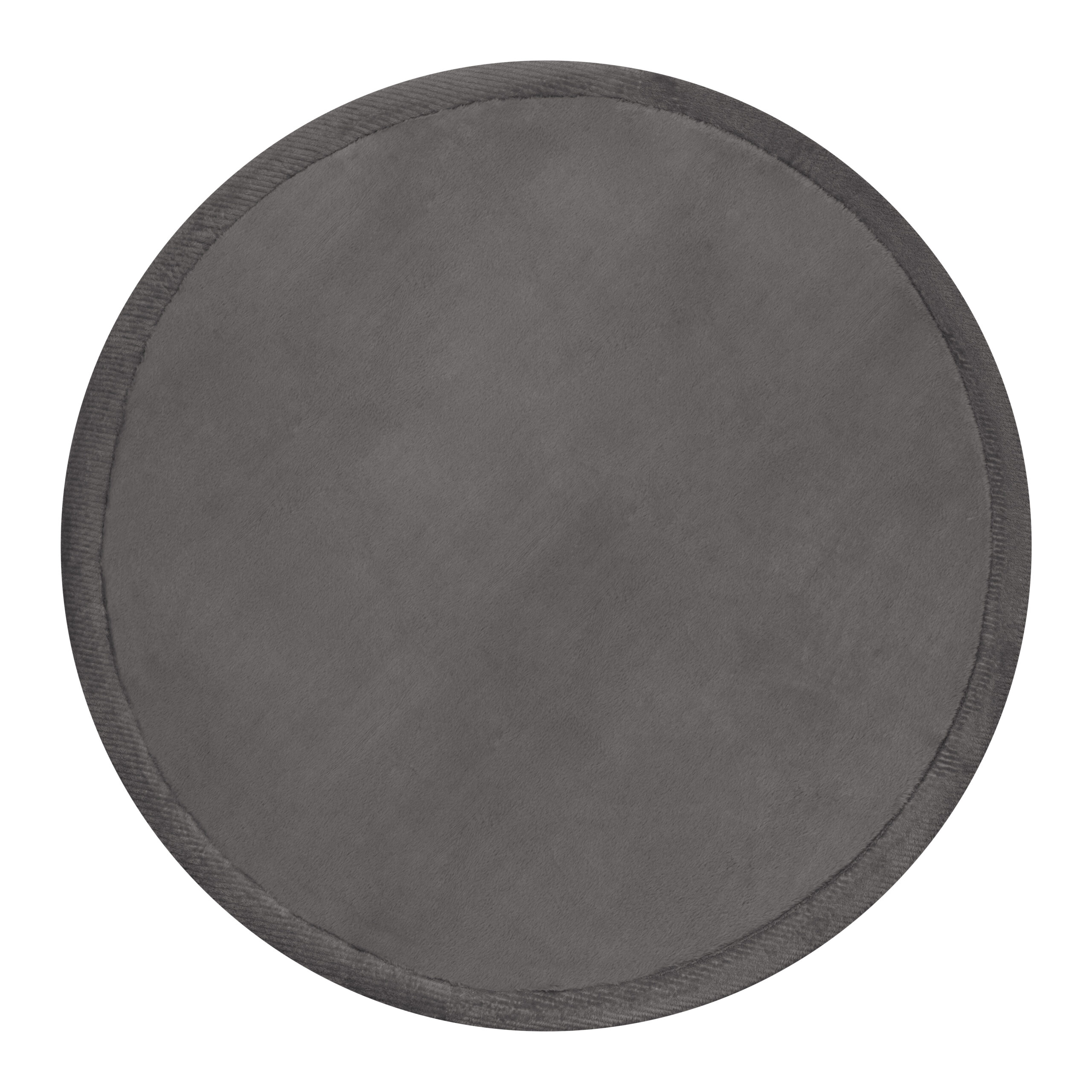 Tapis Enfant Fluffin Rond Gris Foncé