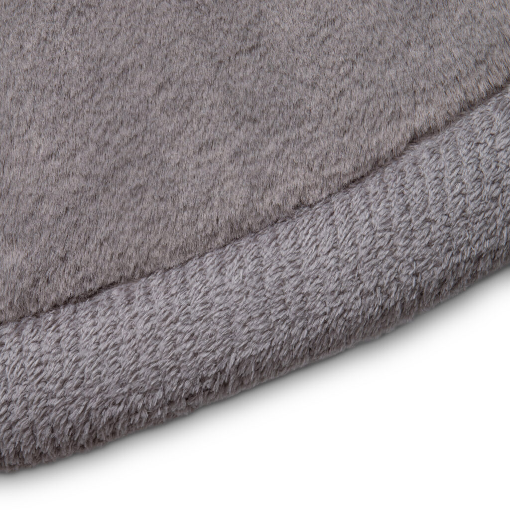 Tapis Enfant Fluffin Rond Gris Foncé