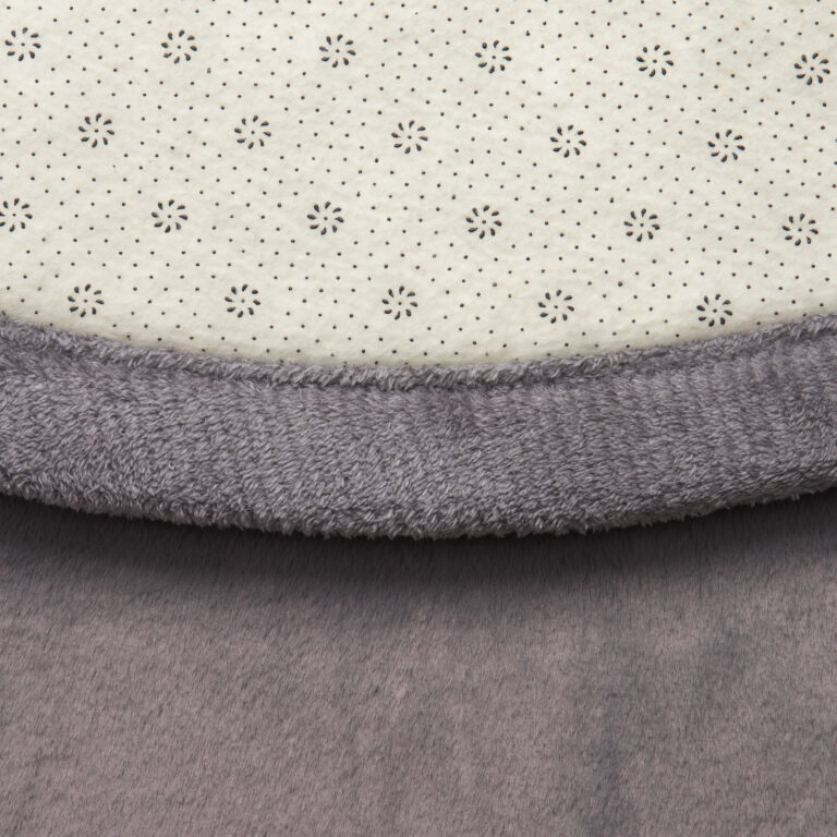 Tapis Enfant Fluffin Rond Gris Foncé