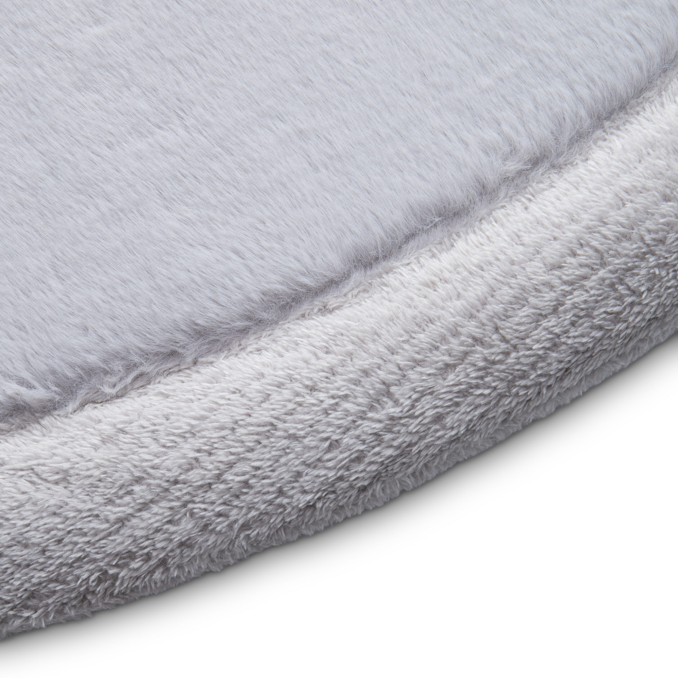 Tapis Enfant Fluffin Rond Gris Clair