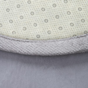 Tapis Enfant Fluffin Rond Gris Clair