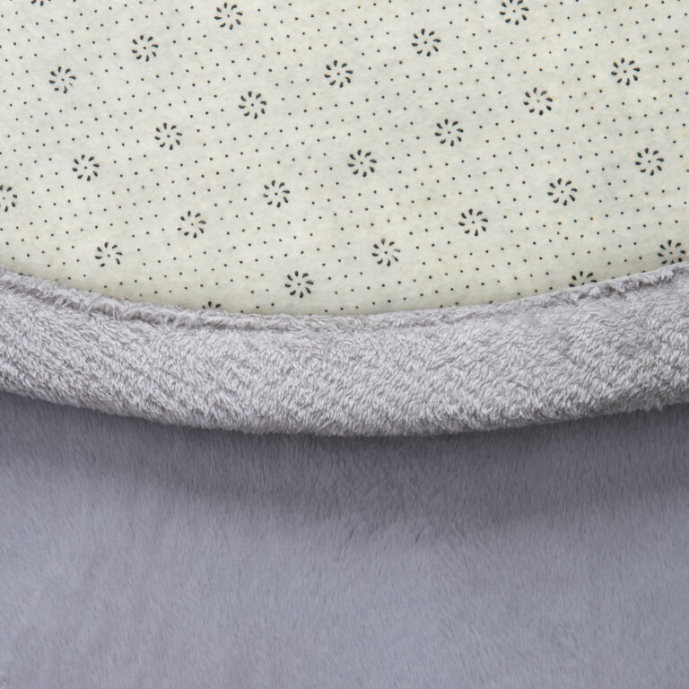 Tapis Enfant Fluffin Rond Gris Clair
