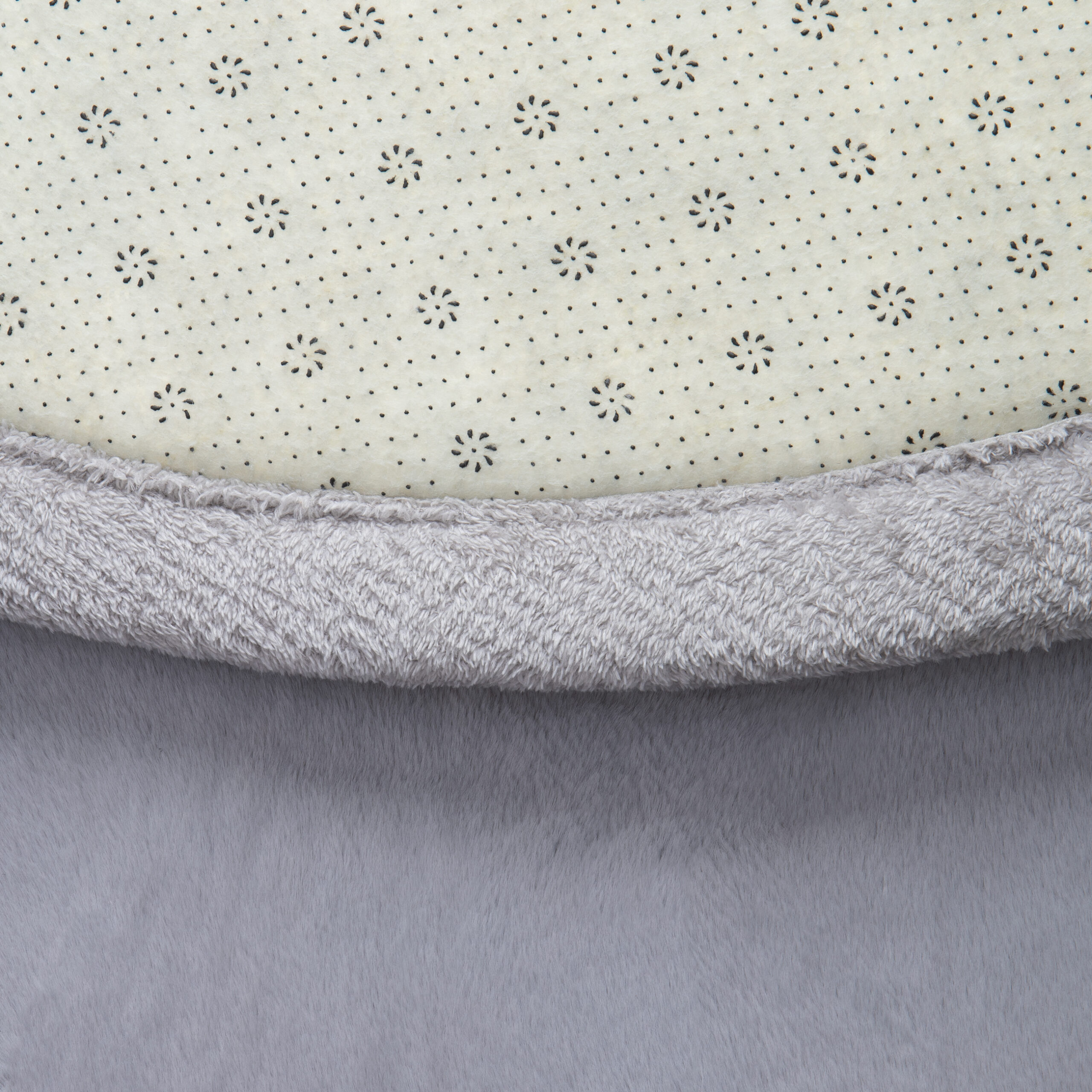 Tapis Enfant Fluffin Rond Gris Clair