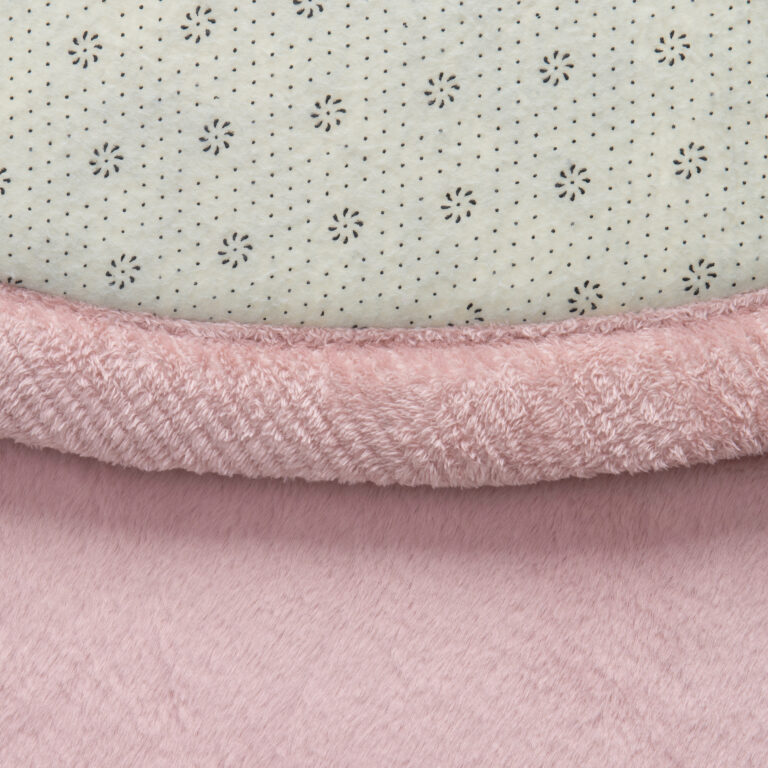 Tapis Enfant Fluffin Rond Rose