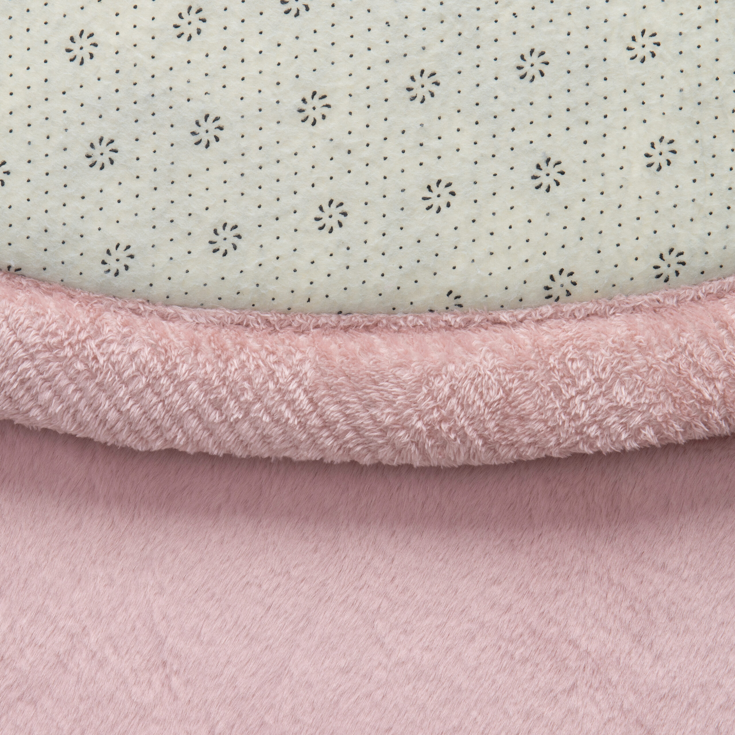 Tapis Enfant Fluffin Rond Rose