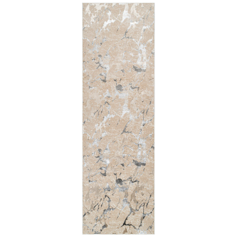 Tapis de Couloir Crystal Beige Gris Moderne