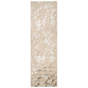 Tapis de Couloir Crystal Beige Or Moderne