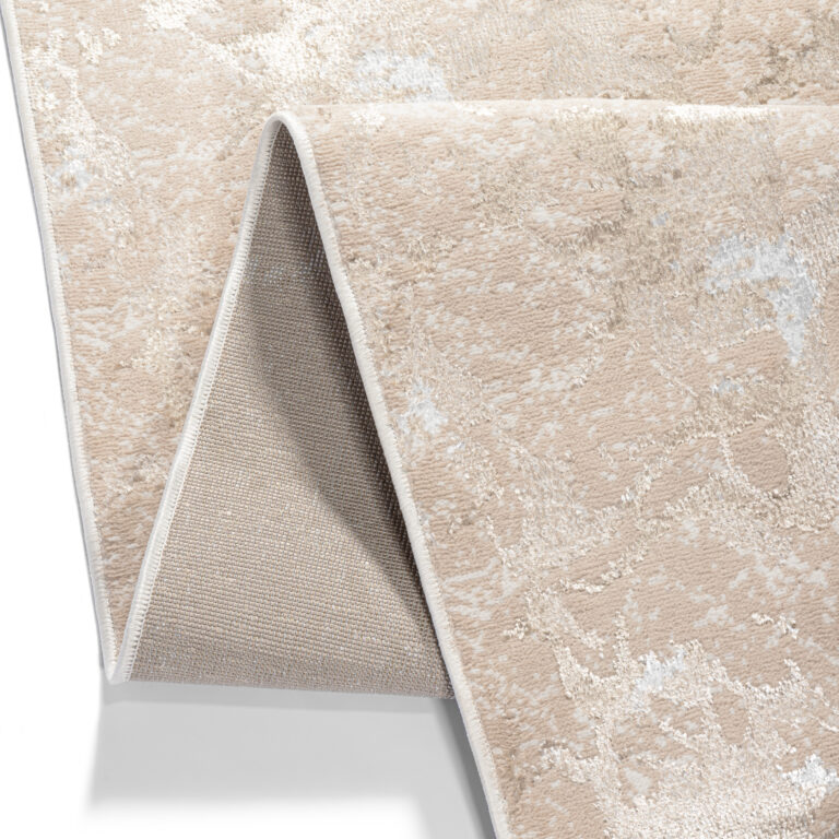 Tapis de Couloir Crystal Beige Or Moderne