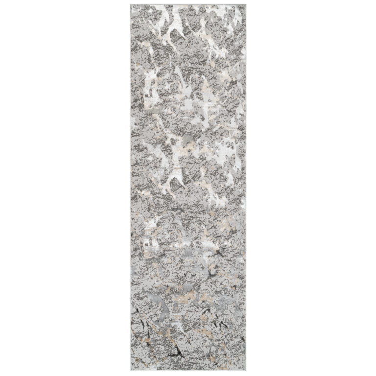 Tapis de Couloir Crystal Gris Foncé Beige Moderne