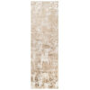 Tapis de Couloir Crystal Marron Or Abstrait