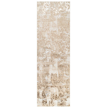 Tapis de Couloir Crystal Marron Or Abstrait