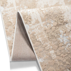 Tapis de Couloir Crystal Marron Or Abstrait