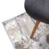 Tapis de Couloir Crystal Gris Foncé Beige Abstrait
