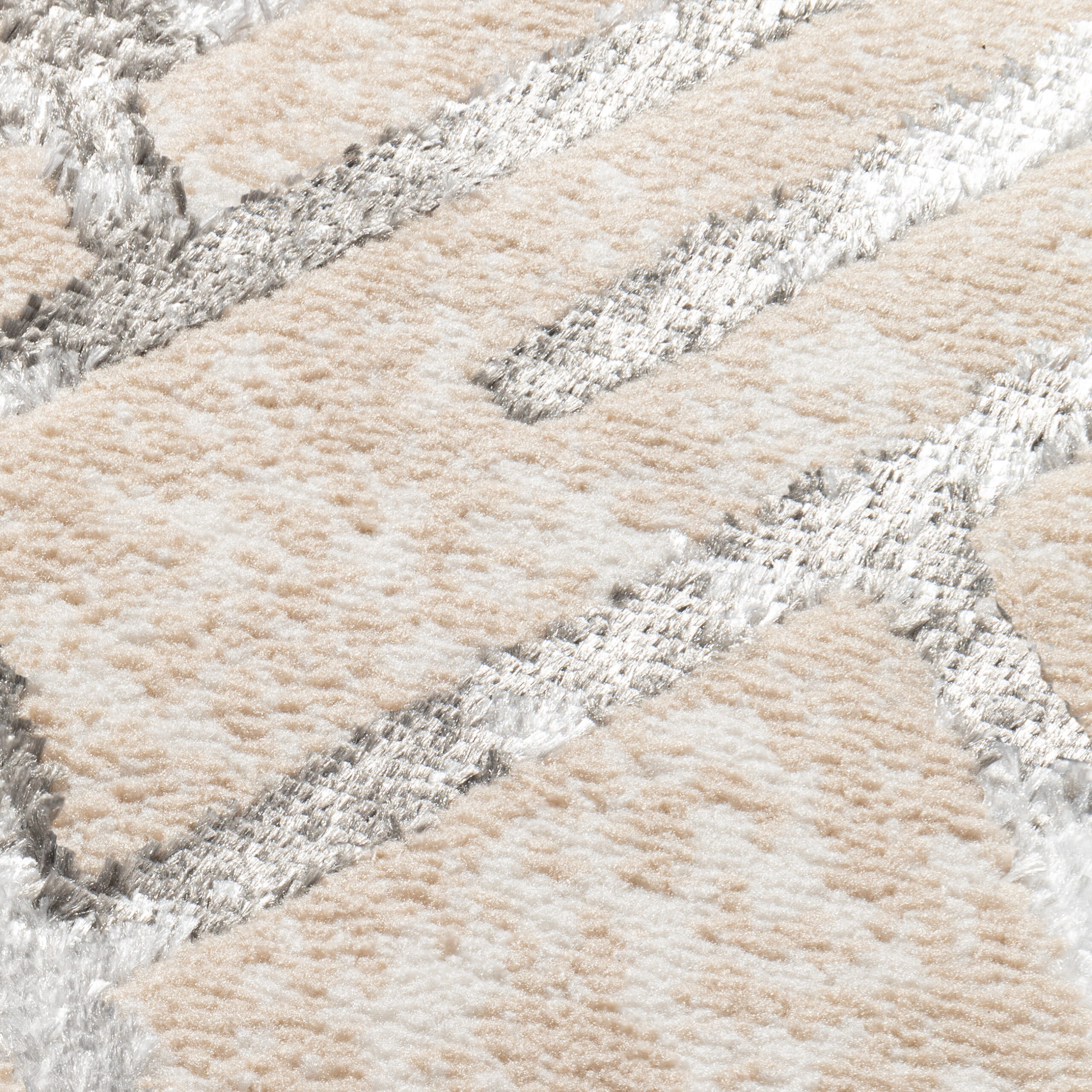 Tapis de Couloir Crystal Beige Gris Zigzag