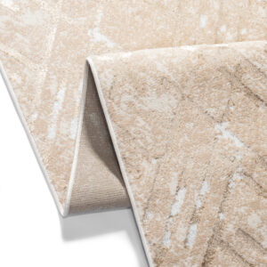 Tapis de Couloir Crystal Beige Or Zigzag