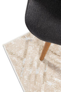 Tapis de Couloir Crystal Beige Or Zigzag